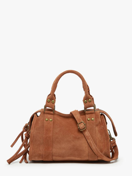 Cross Body Tas Velvet Leder Milano Bruin velvet VE24093 ander zicht 4